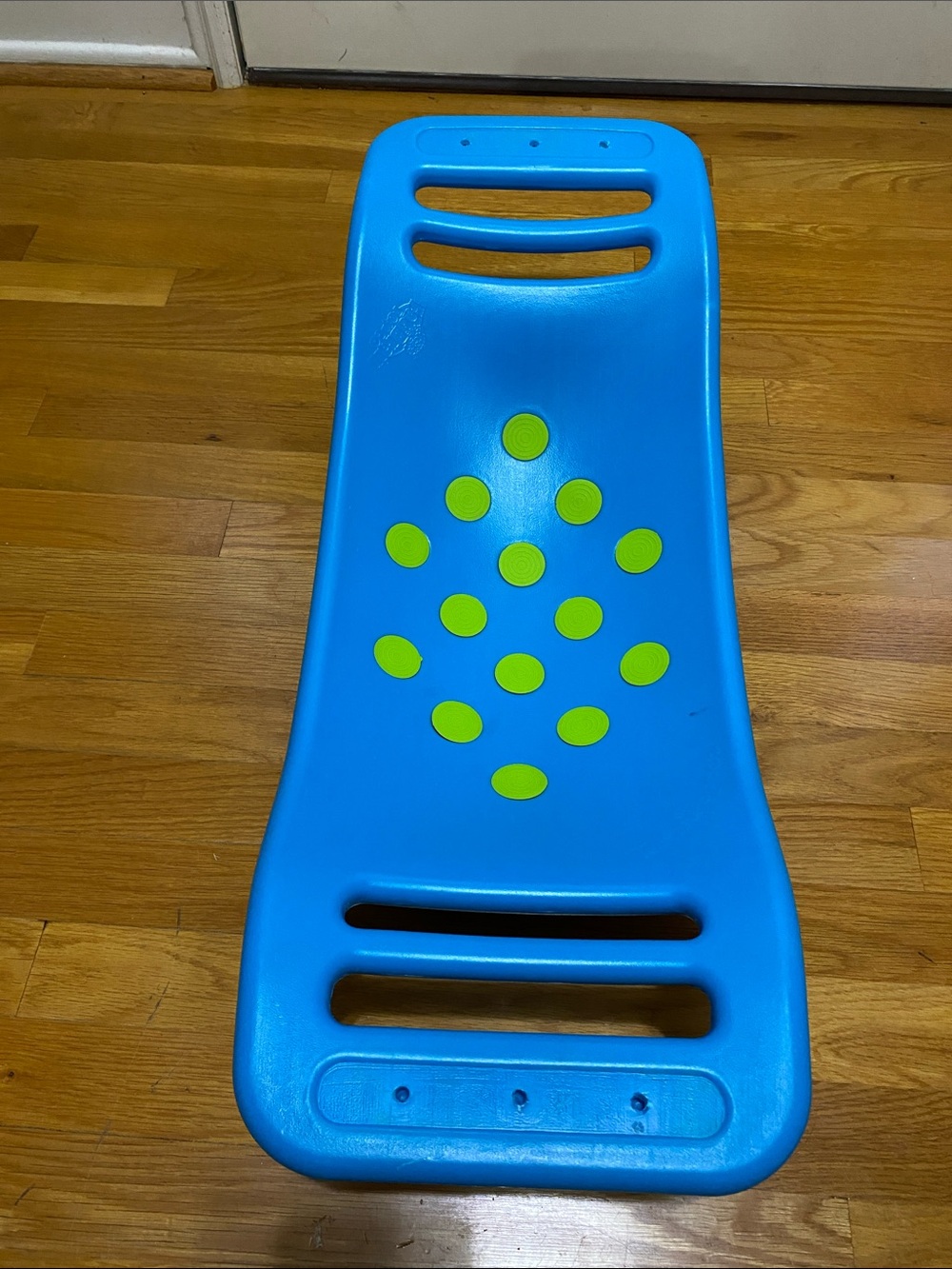 Fat brain toys blue and green teeter popper interactive sensory board